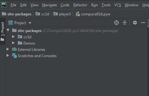 Copying ``Demos`` folder to ``site-packages``